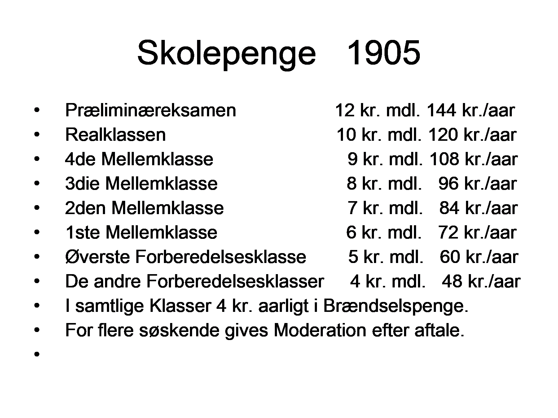 skolepenge 1905